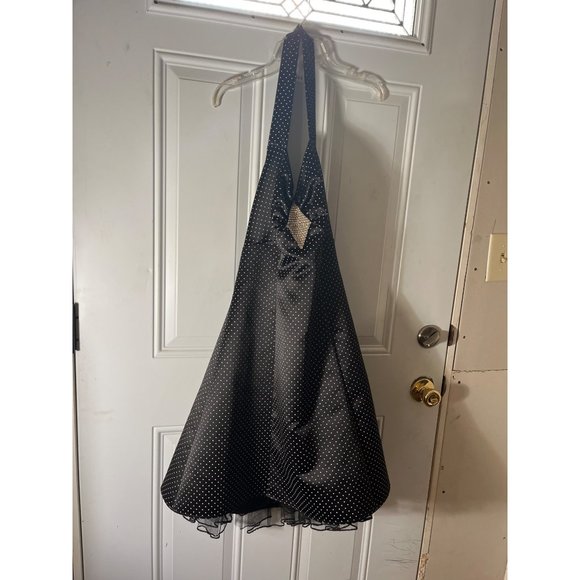 Blondie Nites by Linda Bernell woman’s halter top full skirt dress size 9 - Picture 1 of 5